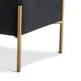 thumbnail image 2 of Meridian Furniture Isla Collection Modern Velvet Upholstered Ottoman, Black, 2 of 4