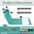 thumbnail image 7 of SDJPOI Outdoor Chaise Lounge Cushions, 72" x 21" x 3" Thick Patio Furniture Replacement Cushions, Waterproof Lounge Chair Cushion with Headrest & Ties for Pool Beach, 7 of 7