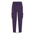 thumbnail image 3 of Mens Cargo Pants Drawstring Casual Hiking Pants Joggers Athletic Trousers Cotton Loose Straight Leg Sweatpants For Men, 3 of 5