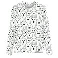 thumbnail image 3 of Blusa de camiseta con estampado de Halloween de manga larga con cuello redondo informal a la moda para mujer Pompotops  FGAJ6366, 3 of 5