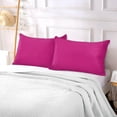 thumbnail image 6 of Coolnut Pure Plain Deep Pink Zipped Velvet Pillowcases 20x40 in, Soft and Cozy Decor Giftsative Plush Pillow Case with Hidden Zipper for Bedroom, Sofa, Couch434, 6 of 7