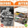 thumbnail image 6 of YUOFD 3-Tier Medicine Organizer Box with Pill Case , Portable Pill Case & Multipurpose Storage for Cabinet, Craft , Travel, Dorm Essentials, Empty First Aid Kit for Home, 6 of 9