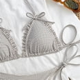 thumbnail image 6 of Women's Sexy Plaid Bikini Two-piece Swimsuit Gray S, 6 of 9