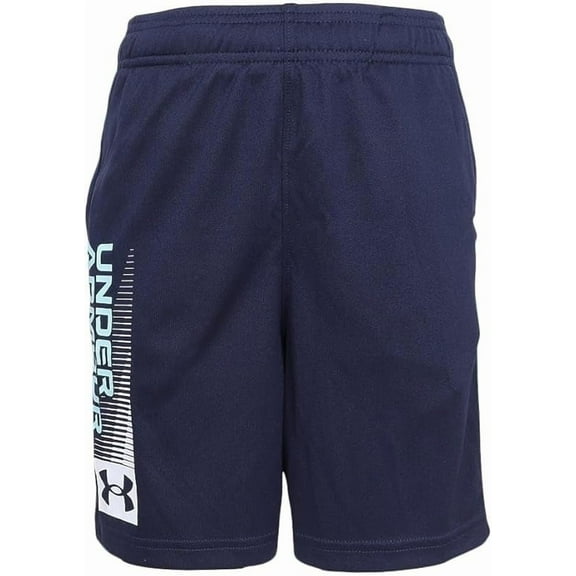 Under Armour MIDNIGHT NAVY/STREAM/WHITE Boys' Tech Wordmark Shorts, US YL/TG/EG