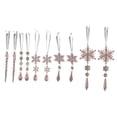 thumbnail image 3 of 10 Piezas Copos de Nieve Adornos Icicles Pendientes Ornamentales Navideños de Poliacrilato Fáciles de Colgar para Decoración de Fiestas Regalos Hogar Ventanas Rosa, 3 of 8