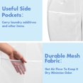 thumbnail image 4 of Miaocao Pop Up Laundry Hamper, 70L Collapsible Mesh Laundry Basket with Side Pocket, Foldable Dirty Clothes Hamper with Sturdy Reinforced Handles for Home Dorm Bedroom Travel Bathroom Storage, Black, 4 of 7