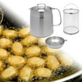 thumbnail image 6 of Kuntesetty Stainless Steel Deep Fryer Pot with Strainer and Frying 2L, 6 of 9