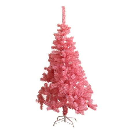 5 Foot Christmas Tree Real ALEKO Artificial Indoor Christmas Holiday Tree - 5 Foot - Light Pink ()