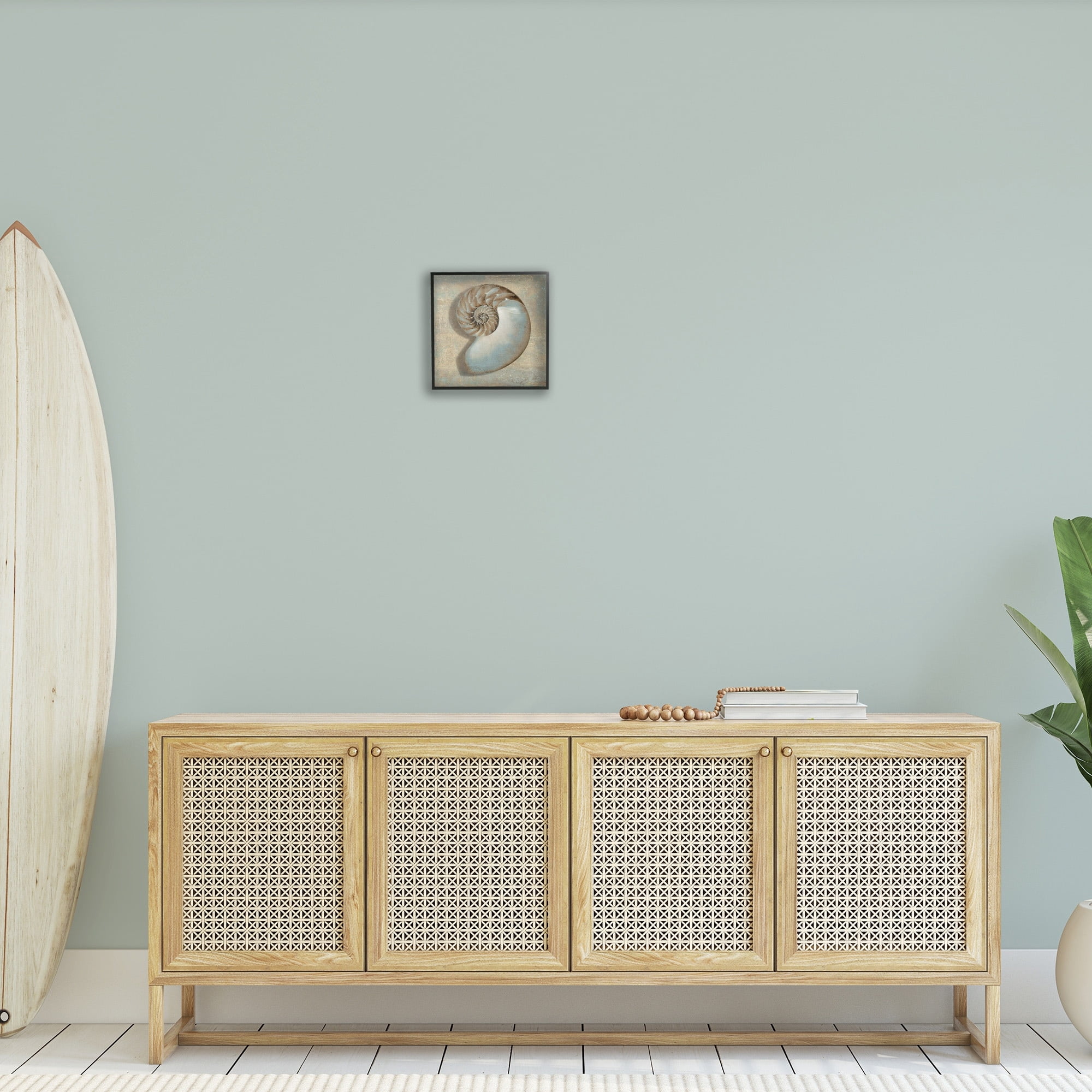 Stupell Industries Shell Beach Objects Design Framed Wall Art by Caroline Kelly