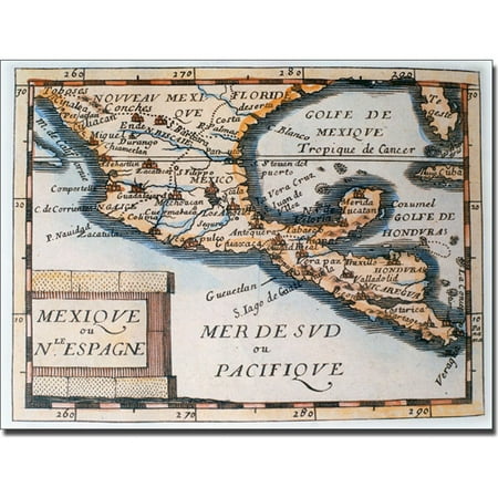 Trademark Art 'Map of Mexico or New Spain, 1625' Canvas Art
