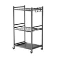 thumbnail image 4 of Wliqien Garden Tool Organizer, 35-Slot Steel Rolling Rack with Wheels, Adjustable Feet Yard Tool Rack for Shovels, Rakes, Brooms and Cleaning Equipment, Efficient Tool Organization System, 4 of 7