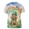 thumbnail image 2 of Happy St. Patrick’s Day Cocker Spaniel with Green Hat Shamrocks Rainbow All Over Print 3D Shirt Unisex Merch Cockers Dog Lover Gifts - 03007, 2 of 6