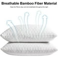 Cool, Bamboo Memory Foam Pillows, King Size, 2 Pack, Ideal for All