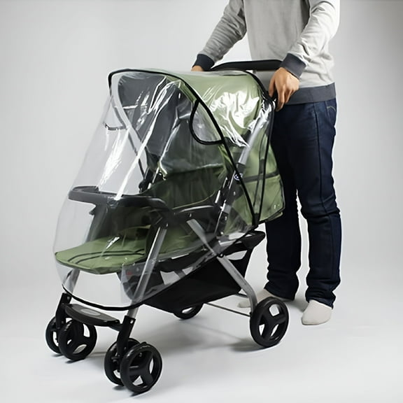 MELIVO Stroller Rain Cover , Baby Travel Weather Shield, Windproof Waterproof, Waterproof Wind Dust Shield Baby Stroller Pushchair Pram Rain Cover Protect from Dust Snow