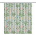 thumbnail image 2 of Floral Shower Curtain Mid Century Vintage Flower Green Plant Abstract Pattern Print Shower Curtains Sets Polyester Waterproof Fabric Decor Bathroom Curtain With Hooks-72"W x 86"L (Pack of 1), 2 of 7
