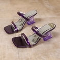 thumbnail image 5 of Wowcloth Women's High Heel Slides - Comfortable Plus Size Solid Color with Transparent and Open Toe Design for Casual Fashion Wear, 5 of 9