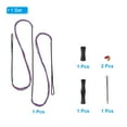 thumbnail image 3 of Uxcell Bow String Replacement with 2 Pcs Brass Nock 1 Set of Silicone Finger Tab for Traditional Long Bow Recurve Bow String Red-Blue AMO 48", 3 of 7