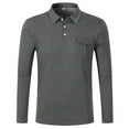 thumbnail image 1 of Blusa y camisa de manga larga con cuello vuelto para hombre, informal, de moda, con botones y bolsillo., 1 of 4