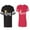 Men Black / Women Red, variant on King & Queen Color Matching Couple Cotton Jerseys (Men Black / Women Black) (Men S / Women S)