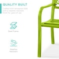 thumbnail image 5 of Best Choice Products Outdoor Steel Bench Garden Patio Porch Furniture w/ Floral Design Backrest - Lime Green, 5 of 8