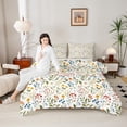 thumbnail image 4 of Castle Fairy Chic Floral Flowers 3 Pieces Queen Comforter Set for Female Men Women,Botanical Plants Ultra Soft Bedding Sets,Spring Garden Bedding Comforter Set Breathable,Luxury Bedroom Decor, 4 of 8