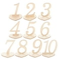 thumbnail image 1 of Miangastore 10 Pcs Numéros de Table Mariage Fête Restauration Numéros de Table en Bois, 1 of 9