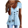 thumbnail image 2 of OKBOP Mock Neck Tops for Women,Fashion Summer V-Neck Lace Patchwork Short Sleeve Sexy Women'S Tops,Tees & Blouses Shirt Stays, 2 of 8