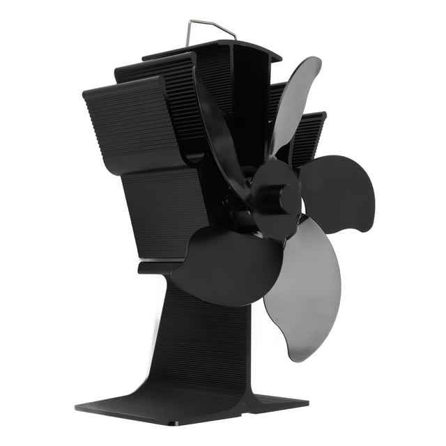 Thermal Powered Fireplace Fan,5 Blades Heat Powered Self Starting Stove Fan Heat Powered Stove Fan Versatile Functionality