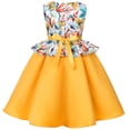 thumbnail image 2 of Girls Floral Dress Bowknot Sleeveless Princess Gown Sizes 2-10, 2 of 6