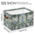 thumbnail image 4 of Yayeee Canvas Storage Basket with Handles for Shelves Fabric Bins Closet Organizer, Blue Blossom, 4 of 8