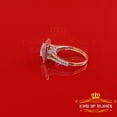 thumbnail image 4 of King Of Bling's 3.75ct Cubic Zirconia Sterling Yellow Silver Princes Wedding Womens Ring Size 7, 4 of 11