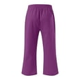 thumbnail image 3 of Juslio Girls Pants Children Boys Girls Jogging Bottoms Sports Trousers Long Training Casual Sweat（Hot Pink Capris， 130）, 3 of 5