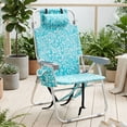 thumbnail image 7 of Ktaxon Tall Backpack Beach Chair, 5-Position Protable  Beach Chair, Light-Weight Foldable Camping Chair with Back Storage Bag & Cooler Pouch and Side Bags for Beach Poolside (Green Tribal Print), 7 of 7