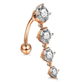 thumbnail image 4 of Designice 14G Belly Button Ring,Long Belly,Button Navel Rings,Piercing Jewelry,Rose Gold,7 Pcs, 4 of 9