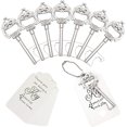 thumbnail image 1 of 100 abridores de botellas con llave necesarios para bodas grandes, regalos de boda, abridores de botellas con llave de esqueleto vintage, abridores de botellas con tarjetas de acompañante y llaveros, 1 of 6