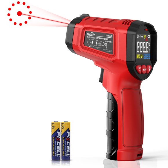 Pistola termómetro infrarrojo SQECH -50 °C a 600 °C roja