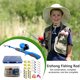 thumbnail image 1 of Kit Combinado De Caña De Pescar Telescópica Y Carrete Juego de cañas de pescar para niños Anillo de guía de cerámica Cadena de pesca incorporada (Azul), 1 of 6