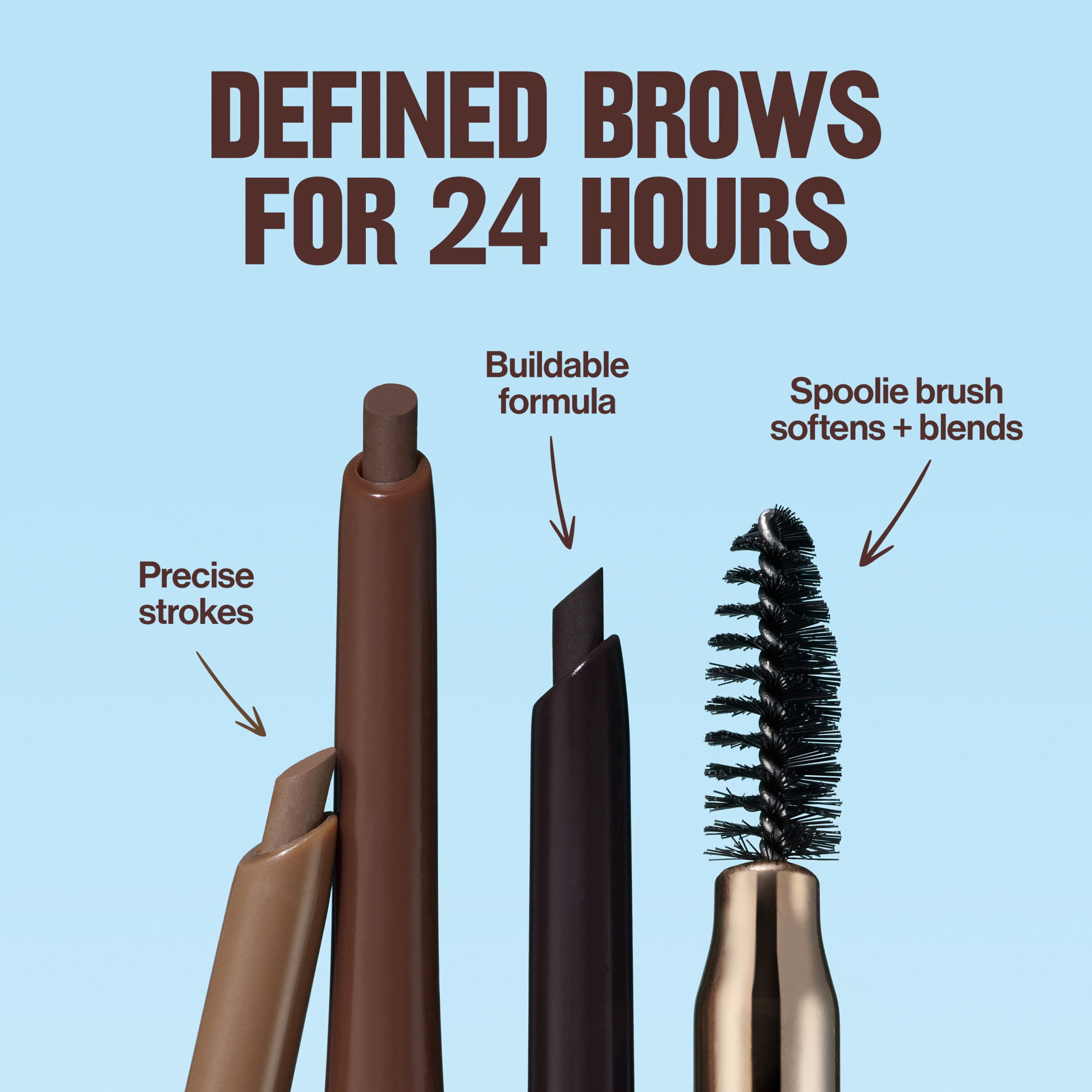 (4 pack) Revlon ColorStay Waterproof Eyebrow Pencil, Mechanical & Long Lasting, 225 Soft Black, 0.021 oz