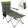 thumbnail image 7 of Reclining Beach Lounge Chair 2-Pack, Adjustable 90-135° Backrest, 6-Legged Folding with Foot Rest, Pillow & Carry Bag, Green, 7 of 7