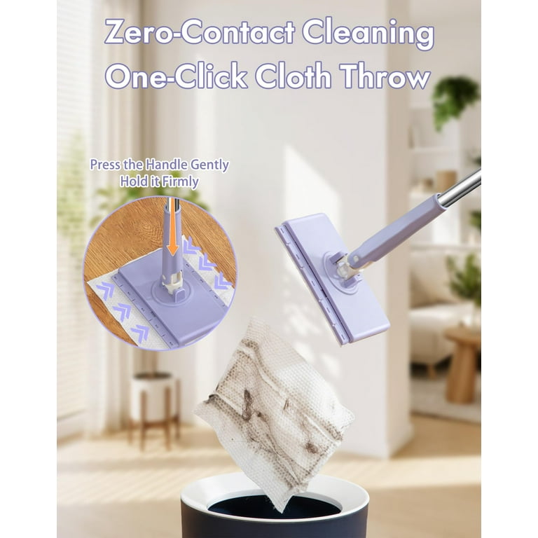 Choimix mop - Convenient Cloth Changing Mini Mop with Hands-Free