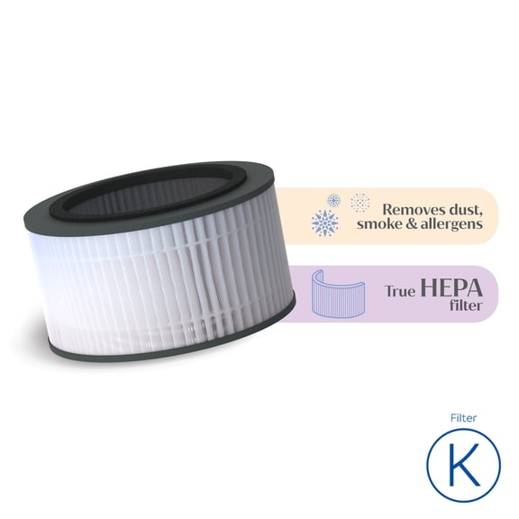 Bionaire True HEPA 360 Replacement Filter for Desktop, Mini, and Sense Air Purifier, 1 Count, 6–12 Month Life