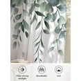 thumbnail image 6 of Sheer Curtains 84 inches Long, Sage Green Leaves Eucalyptus Leaf Watercolor Plant Light Filtering Sheer Window Curtains Rod Pocket Voile Drapes for Bedroom Living Room, 52"W x 84"L 2 Panels, 6 of 7