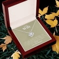 thumbnail image 4 of Forever Always - Gift To My Wife - Love Knot Necklace - White/Yellow Plated - Message Card & Gift Box, 4 of 5