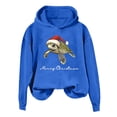thumbnail image 2 of Merry Christmas Hoodies for Women 2025 Long Sleeve Sea Turtle Graphic Hooded Sweatshirt Pullover Tops, 2 of 6