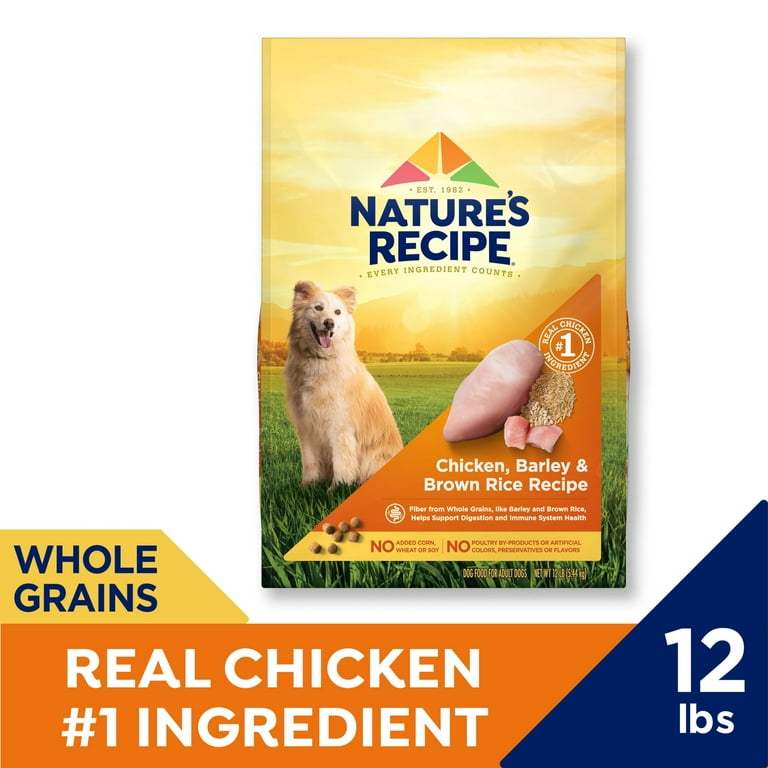 Nature s Recipe Adult Chicken Rice Recipe Dry Dog Food 12 lb Bag