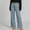 #0406-Blue, variant on Womens Striped Button Zip Denim Jeans with Pockets Straight Leg Loose Casual Trousers Bottoms for Daily All Seasons