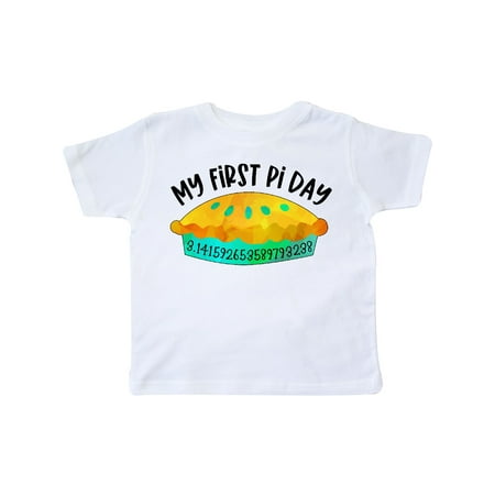 

Inktastic My 1st Pi Day Blue Green Pie Pan Pun Gift Toddler Boy or Toddler Girl T-Shirt