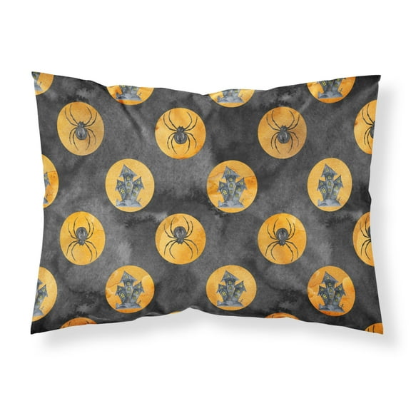 Watecolor Halloween Circles Fabric Standard Pillowcase