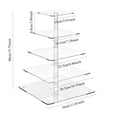 thumbnail image 3 of huayou 5 Tier Square Acrylic Cupcake Stand L, 15.75 inch Height Tiered Display Tray for Holiday Party Wedding Dessert Table Decoration, 3 of 7