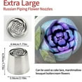 thumbnail image 3 of Miyuadkai Stainless Steel Rose Nozzle, Extra Large Piping Tips Stainless Rose Floral Piping Nozzles for Icing Creative Frosting Nozzles for Cupcakes Desserts Diy Flower Nozzle, 3 of 7